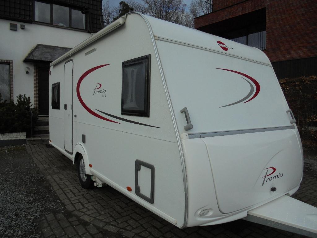 Bürstner Premio 450 TS, 6/2013, 4 slp, voortent+luifel,MOVER, Caravans en Kamperen, Caravans, Particulier, tot en met 4, 1000 - 1250 kg