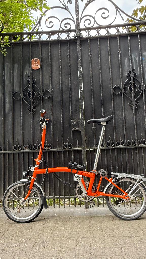 brompton H6R orange hub dynamo porte bagages 6 vitesses, Neuf, Vitesses, Brompton, Enlèvement