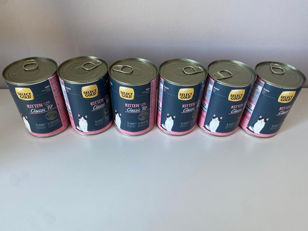 Poulet Select Gold Kitten 6x400 grammes, Animaux & Accessoires, Enlèvement ou Envoi, Chat