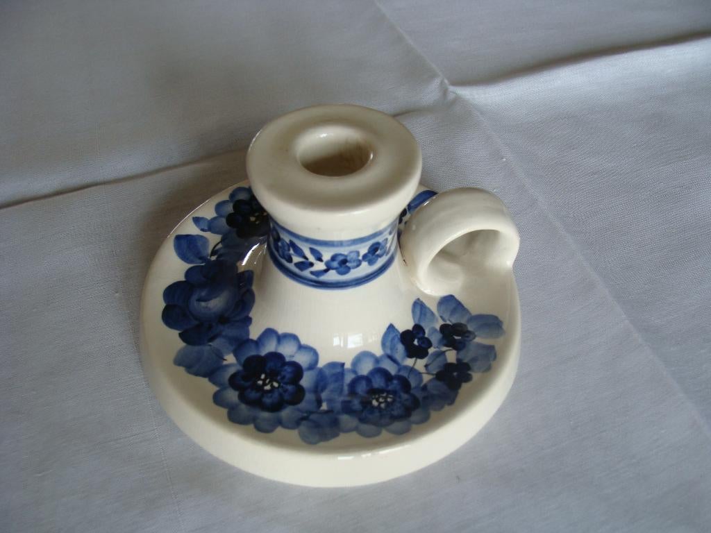 Ancien bougeoir avec poignée, poinçonné marque Fajans,, Enlèvement ou Envoi