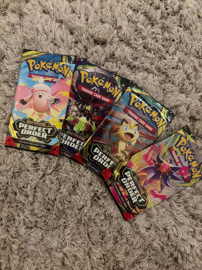 Pokemon Mega evolution perfect order boosterpacks, Hobby en Vrije tijd, Ophalen of Verzenden, Nieuw, Booster