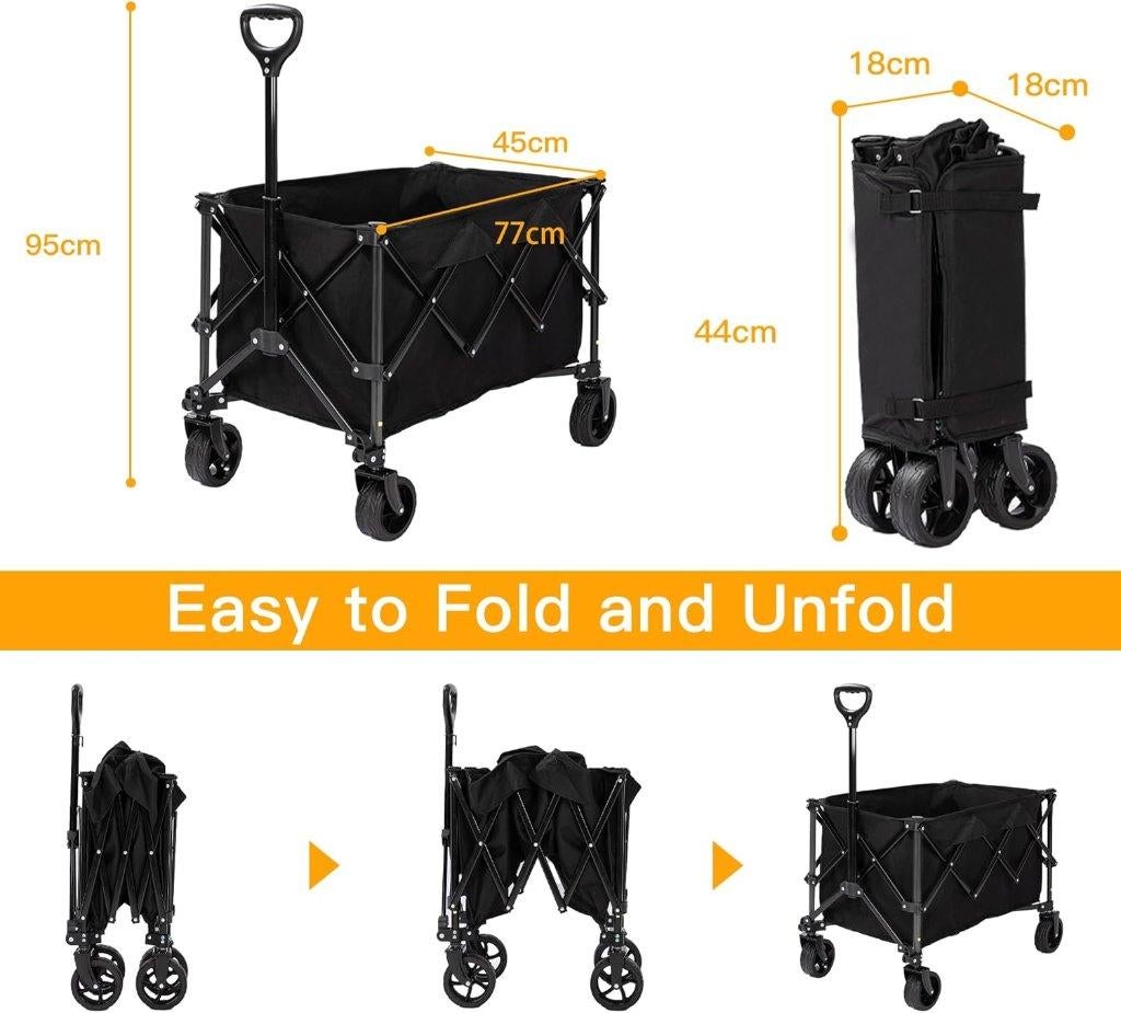 Chariot à bras pliable | LIVRAISON GRATUITE, Caravanes & Camping, Chariots, Neuf, -, RYGEO, -