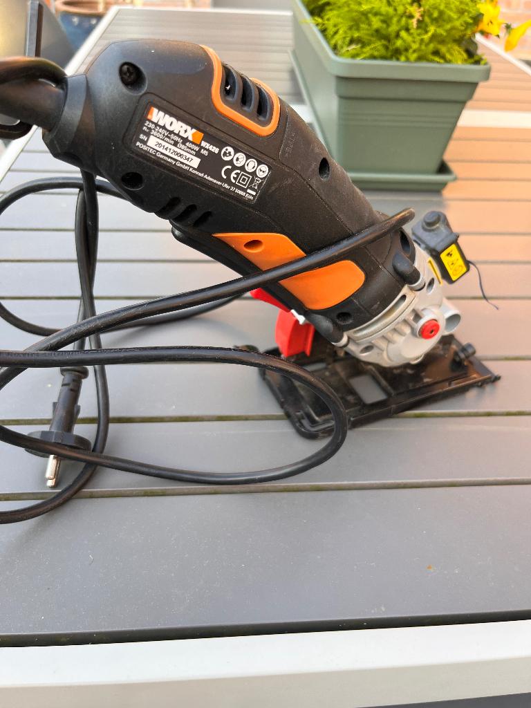 Zaagmachine Worx, Bricolage & Construction, Outillage | Scies mécaniques, 600 à 1200 watts, Enlèvement ou Envoi, 30 à 70 mm, Comme neuf
