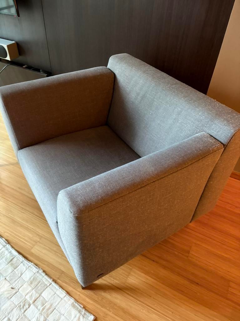 Siège Rolf Benz 2,5 places, 1 place et tabouret long (pouf), Maison & Meubles, Fauteuils, Enlèvement, Comme neuf, Tissus