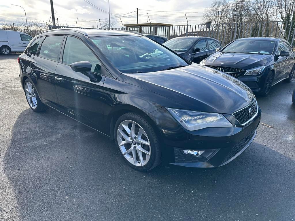 Seat Leon -1.4 TSI FR-ACT DSG AUTOMAAT, Auto's, Seat, 4 cilinders, Leder en Stof, Zwart, 5 deurs
