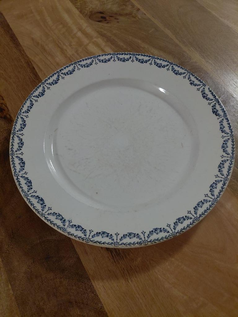 Antiek sierbord Porcelaine Opaque de Gien Terre de Fer, Enlèvement ou Envoi