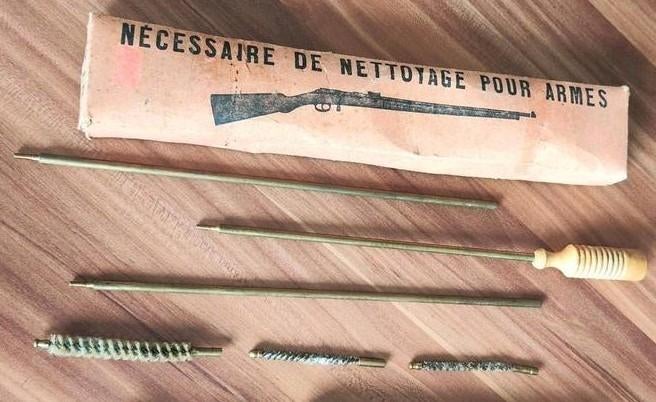 Antiek reinigingsset voor wapens, Sport en Fitness, Ophalen of Verzenden, Gebruikt