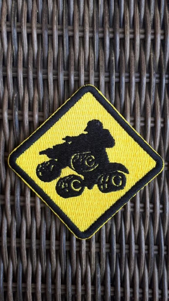 Quad Iron On Patch Emblème - 68 x 68 mm, Motos, Enlèvement ou Envoi, Neuf