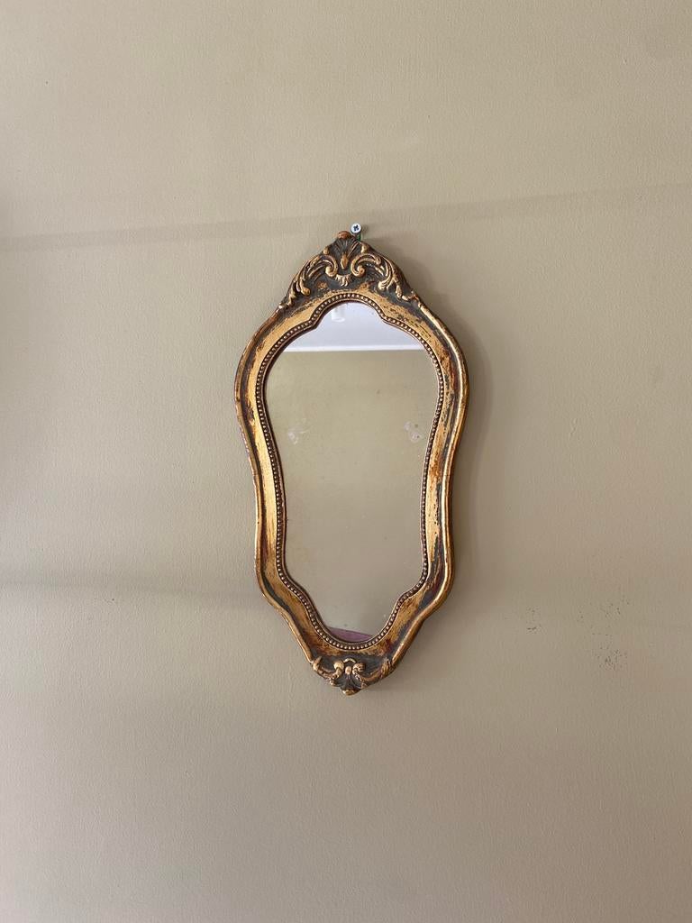 Oud spiegeltje goud, Antiek en Kunst, Antiek | Spiegels, Ophalen of Verzenden