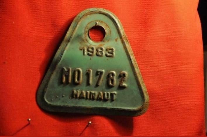 plaque de velo hainaut 1983 (2), Ophalen of Verzenden