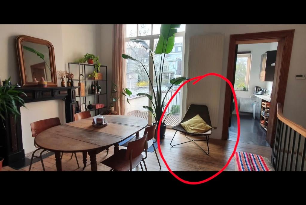 Fauteuil Ikea bruine rotan, Ophalen, Zo goed als nieuw, Riet of Rotan