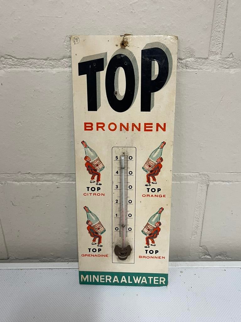 Top bronnen thermometer karton (32,5 op 12,5), Collections, Enlèvement ou Envoi, Comme neuf