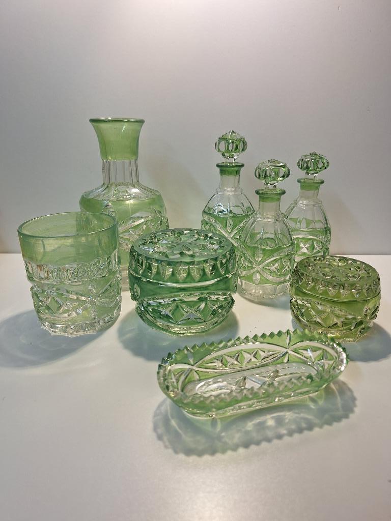 antiek toilettafel / kaptafel set, Antiek en Kunst, Ophalen of Verzenden