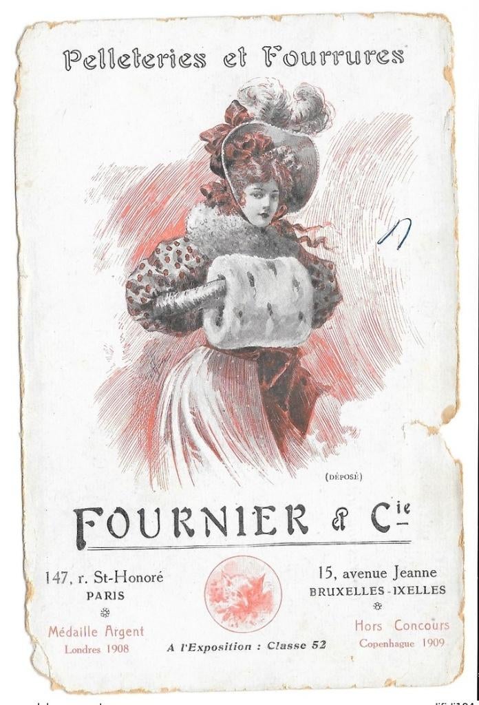 pelleteries et fourrures Fournier & Cie, Envoi, Non affranchie, Artisanats et Métiers