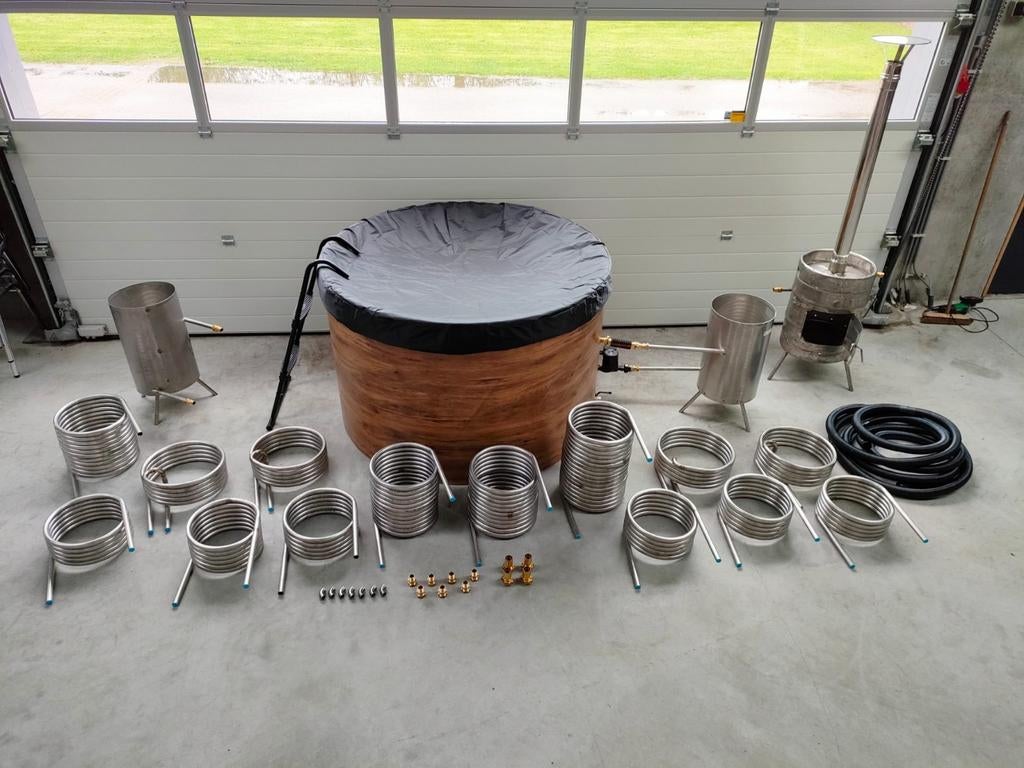 Zwembadverwarming hottub jacuzzi rvs maatwerk, Tuin en Terras, Zwembad-toebehoren, Zo goed als nieuw, Ophalen of Verzenden