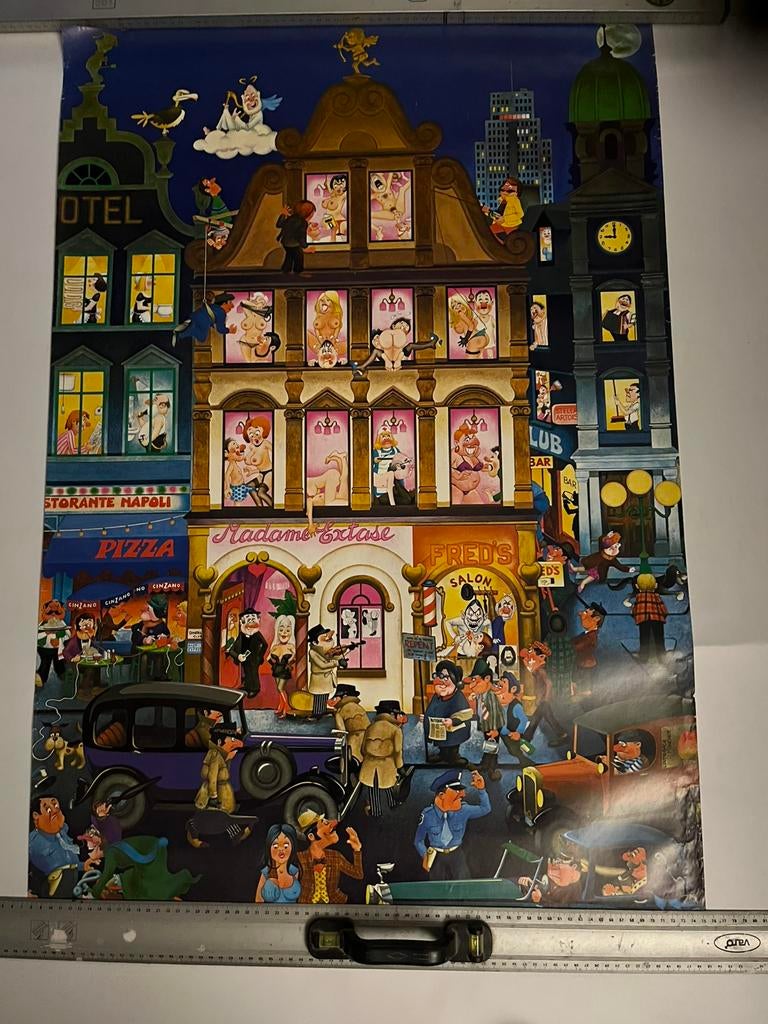 POSTER 1981 WIZARD & GENIUS, Verzamelen, Posters, Ophalen, Gebruikt