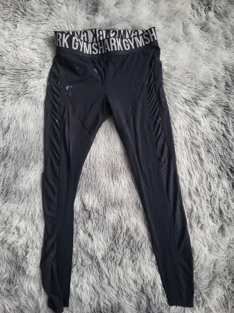 Gymshark Legging met logo in de tailleband - Maat XL - Zwart, Kleding | Dames, Zwart, Ophalen of Verzenden, Gedragen, Gymshark