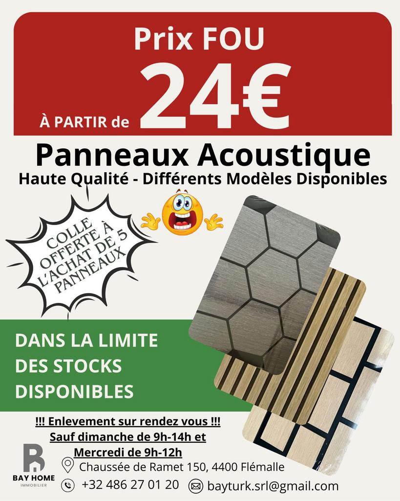 Panneau acoustique décoratif – Finition bois naturel, Enlèvement, Comme neuf