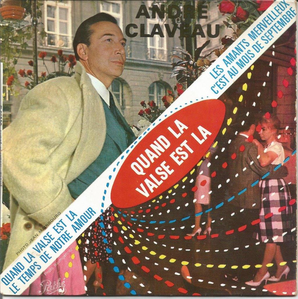 45T André Claveau - 4 valses - Pathé France 1960, Enlèvement ou Envoi, Utilisé, Pop, 7 pouces