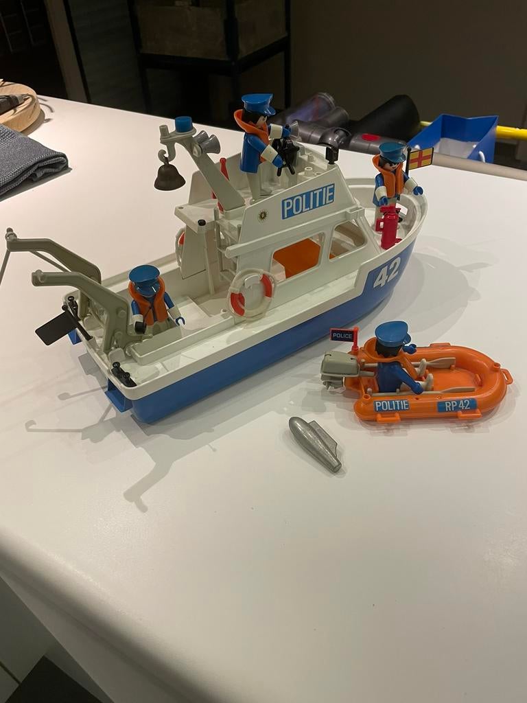 Bateau de police Playmobil vintage, Enlèvement ou Envoi, Utilisé