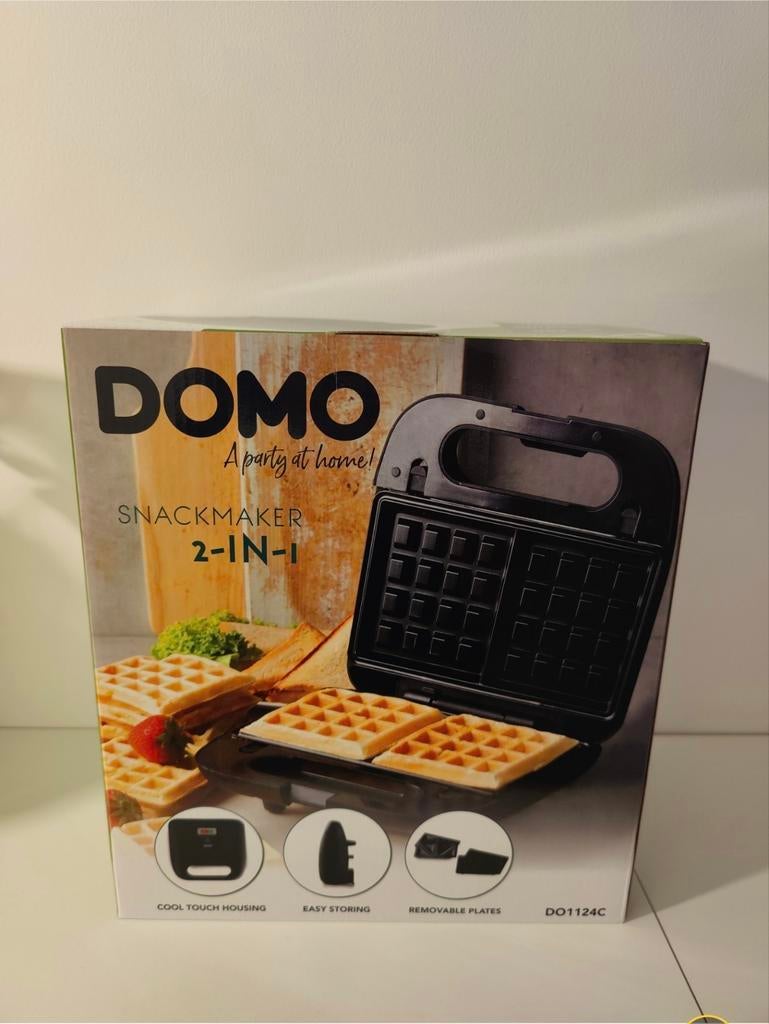 DOMO Snackmaker 2 en 1 : croque-gaufre - Neuf !, Enlèvement ou Envoi, Neuf