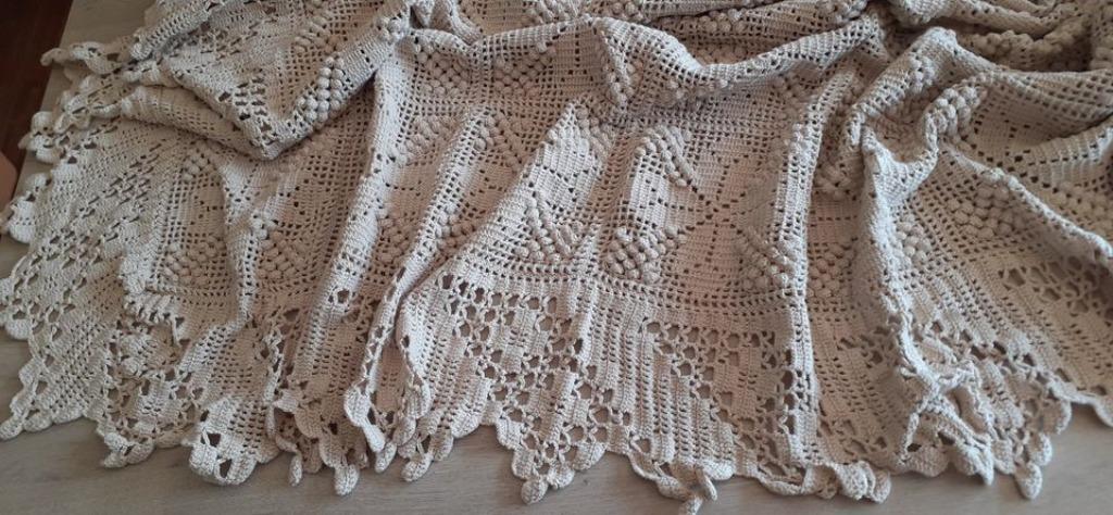 Oude gehaakte sprei, Enlèvement ou Envoi, Comme neuf, Crochet