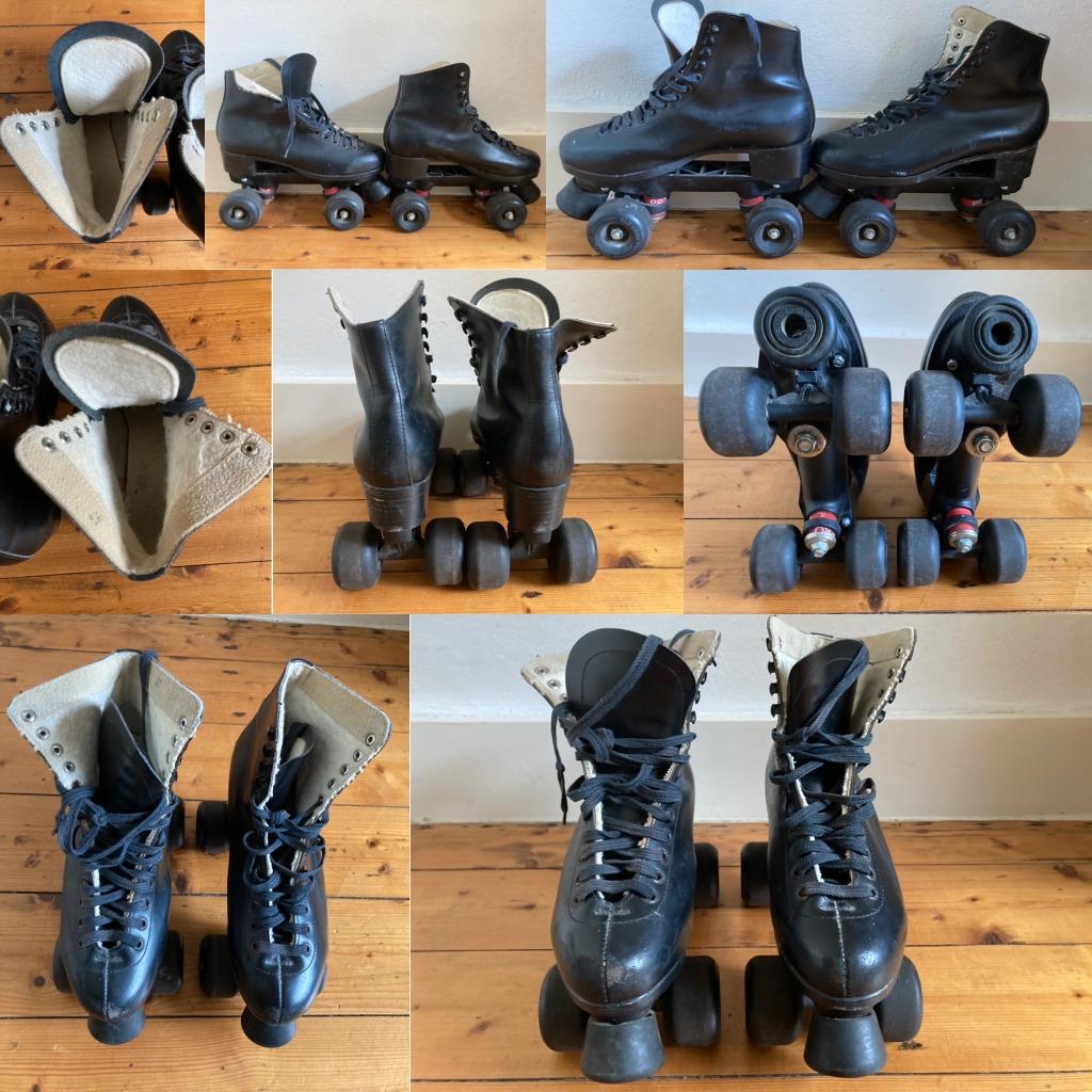 Rollerskates zwarte rolschaatsen maat 40 disco discoskating, Overige merken, Gebruikt, Overige typen, Kinderen