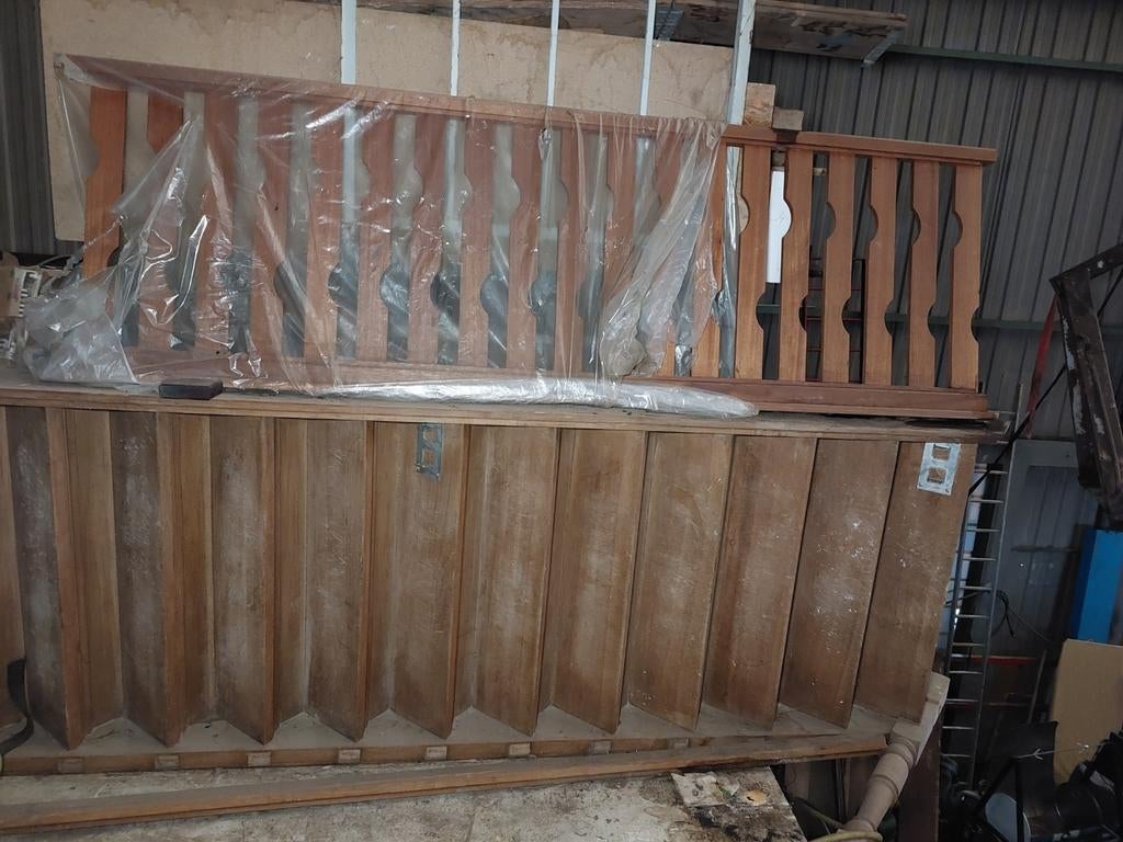 Escalier droit 285110cm avec balustrade 250 cm, Enlèvement, Comme neuf, Escalier