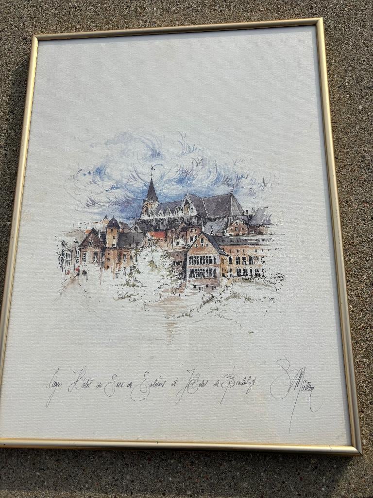 AQUARELLE  LIEGE - Suzanne Muller, Antiek en Kunst, Ophalen