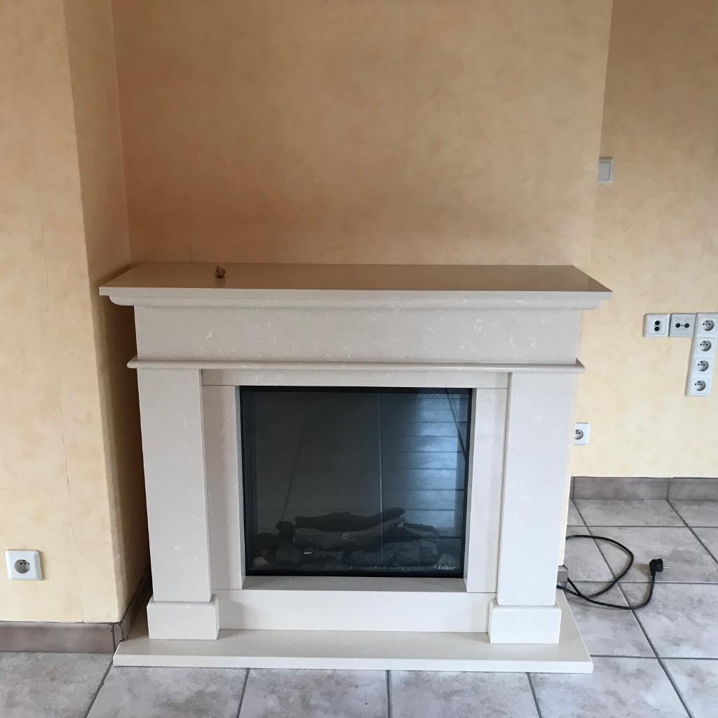 Sierschouw met elektrische haard Faber, Huis en Inrichting, Haarden, Ophalen, Gebruikt, Vrijstaande haard, Elektrische haard