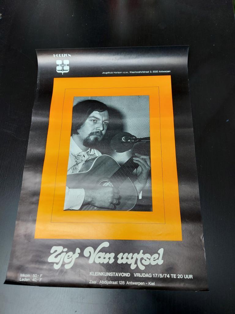 Poster Zjef Van Uytsel (1974), Ophalen of Verzenden, Gebruikt, Poster, Artwork of Schilderij