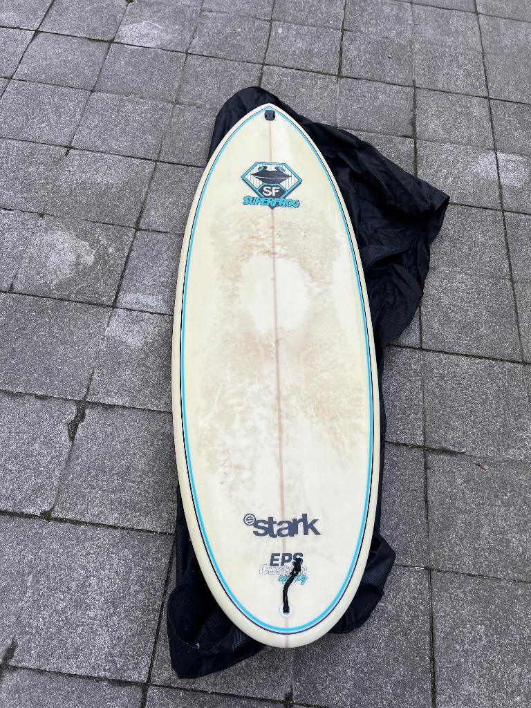 Superfrog Egg Surfplank, Watersport en Boten, Windsurfen, Ophalen, Gebruikt, Minder dan 250 cm, Met vin(nen)