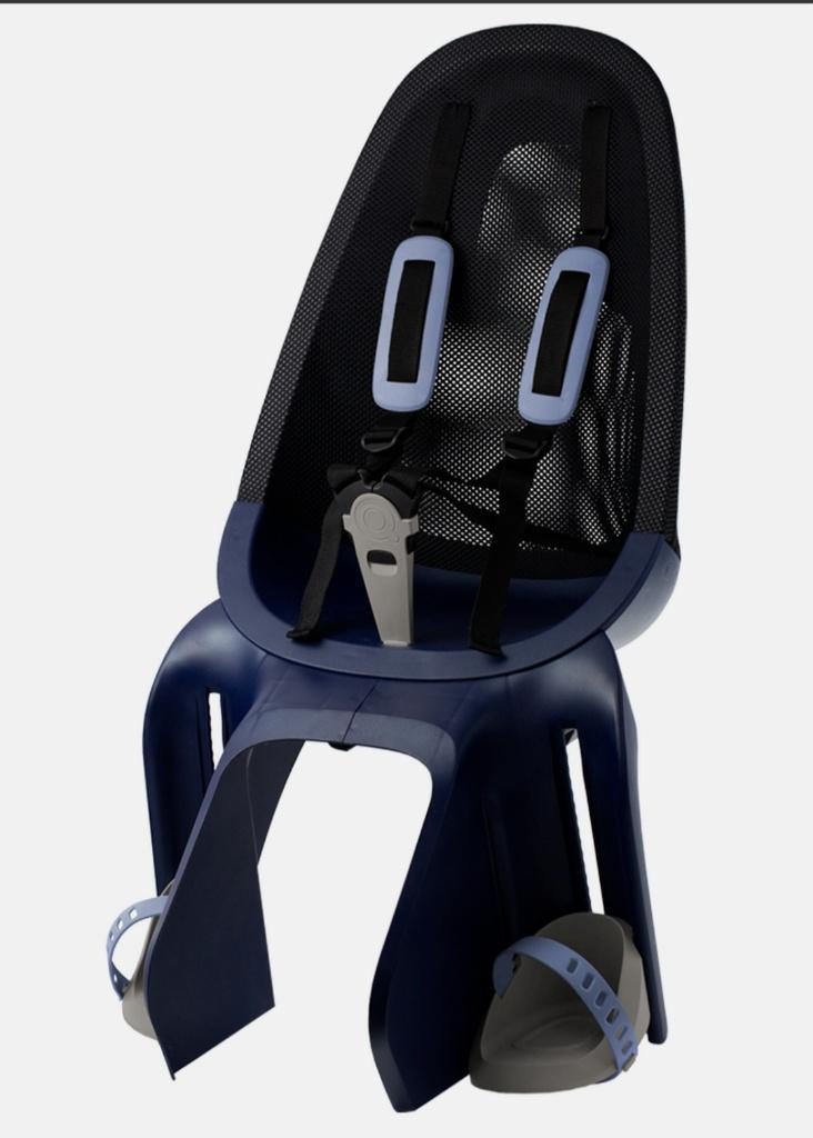 Fietstoeltje blauw, Ophalen, Achterzitje, Voetsteuntjes, 0 t/m 18 kg