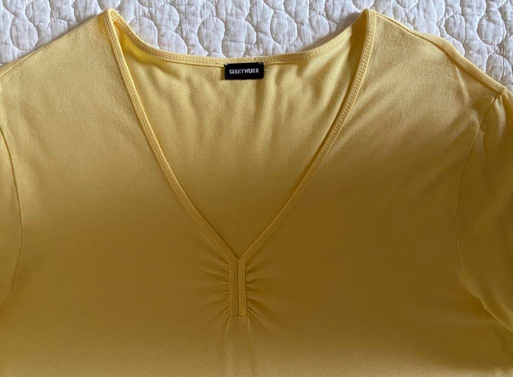 Chemise jaune Gerry Weber, Taille 42/44 (L), Manches courtes, Comme neuf, Gerry Weber