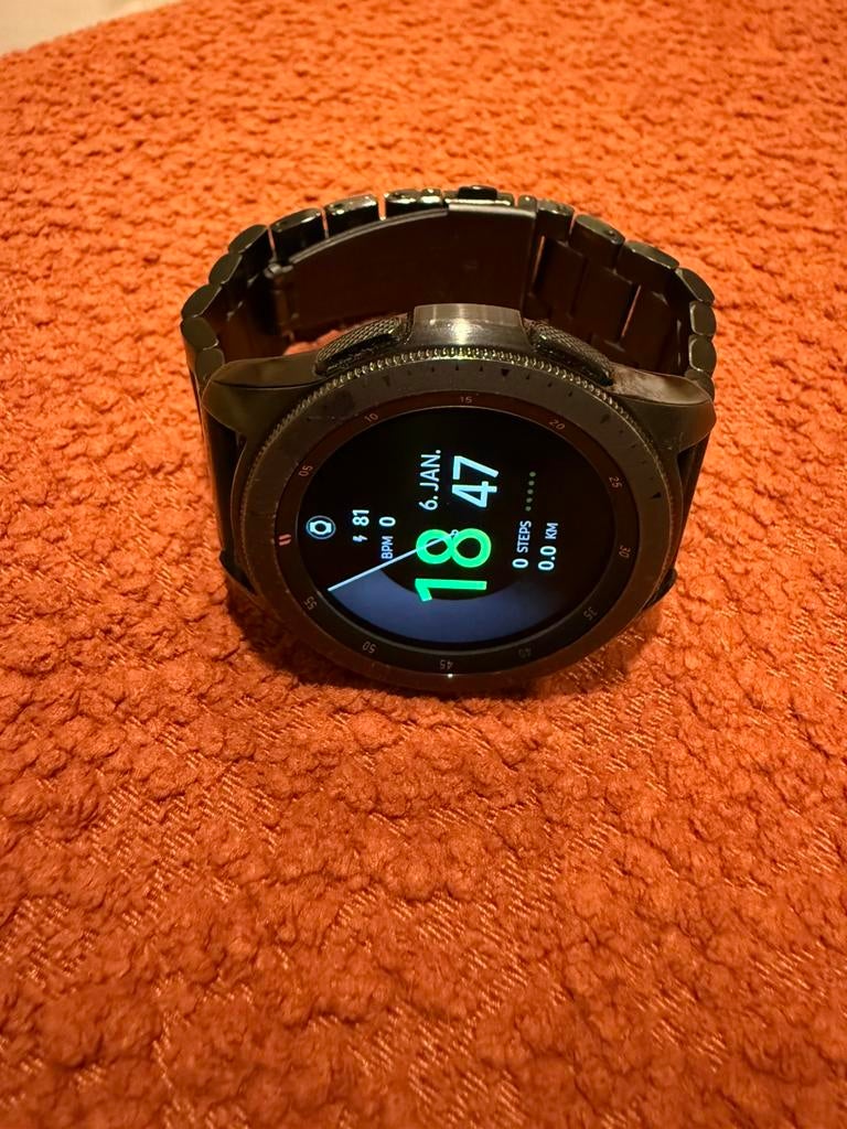 Samsung Galaxy Watch 42mm - Smartwatch, Hoogte, Zwart, Ophalen of Verzenden, Zo goed als nieuw