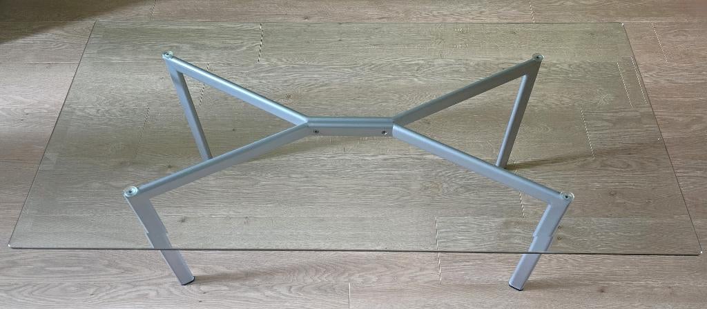 Glazen salontafel, Ophalen, Gebruikt, 50 tot 100 cm, 50 tot 100 cm