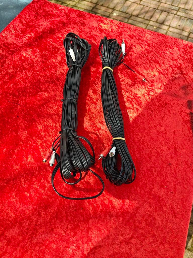 Bose Audio kabels 2x15m rood en wit tulpstekkers, Ophalen of Verzenden