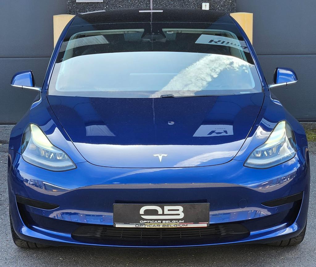 *** Tesla 3 SR+ - SOH 92% - BTW - 1ste eigen. - Garantie ***, Auto's, Tesla, Automaat, Zwart, Blauw, Leder