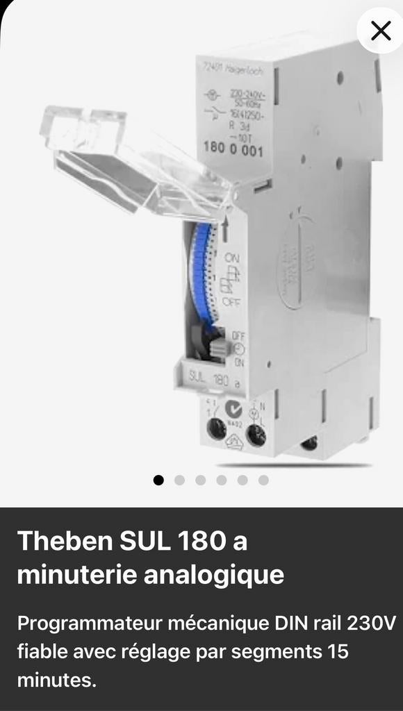 Programmateur horaire Theben SUL 180 a –, Bricolage & Construction, Enlèvement, Comme neuf