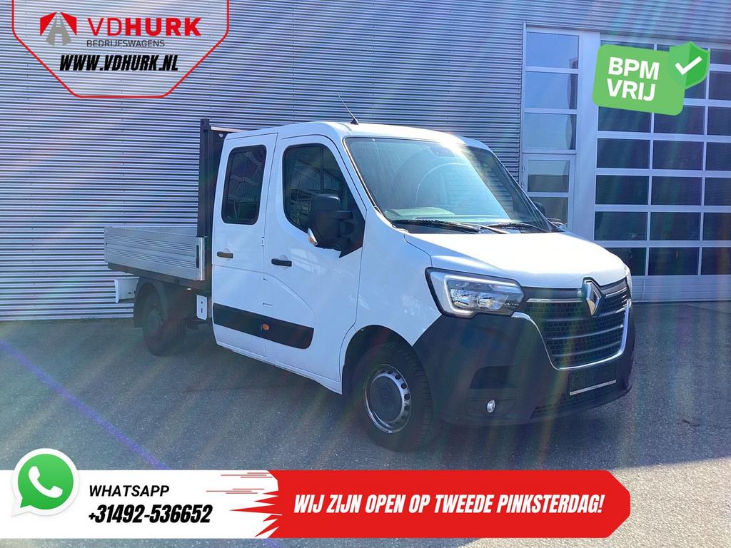 Renault Master 2.3 dCi 150 pk DC Dubbel Cabine Open laadbak/, Auto's, Bestelwagens en Lichte vracht, Renault, Wit, Bedrijf, Onderhoudsboekje