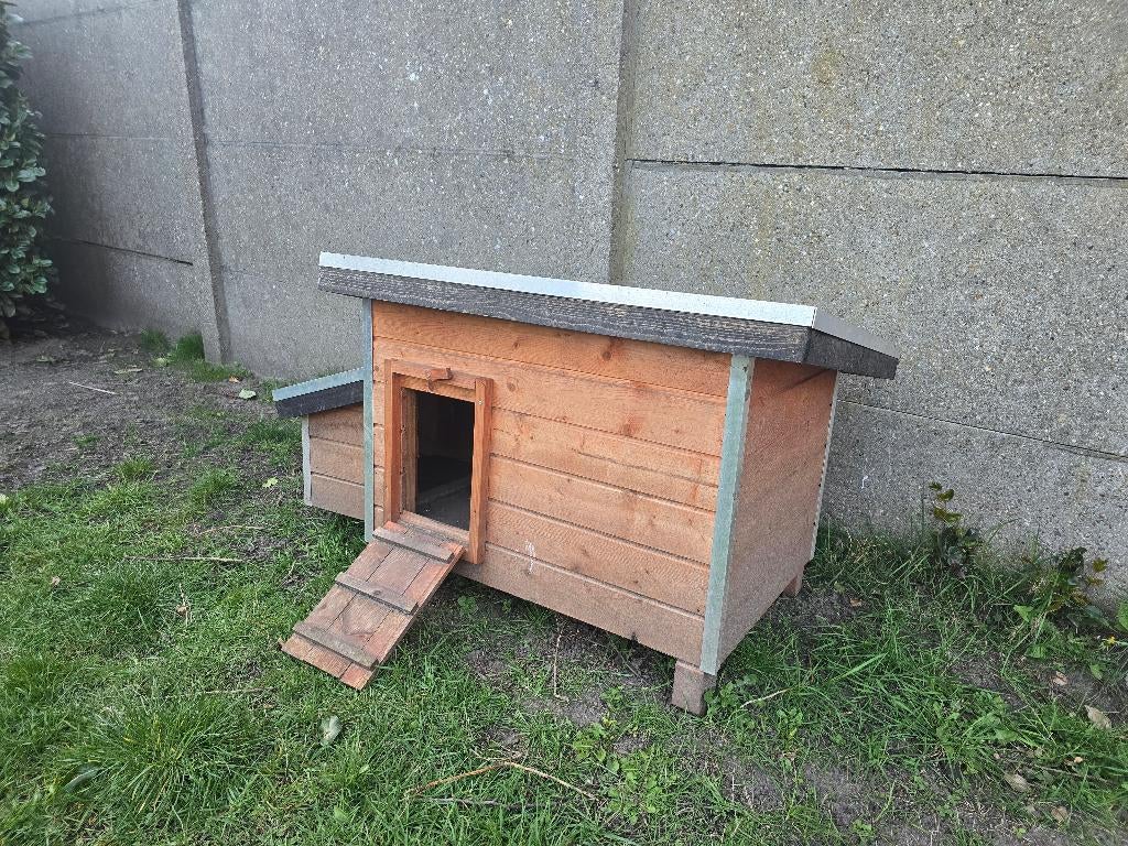 Kippenhok (57x78x65cm + legnest 42x26cm) incl. valdeur, Ophalen, Gebruikt, Kippenhok of Kippenren