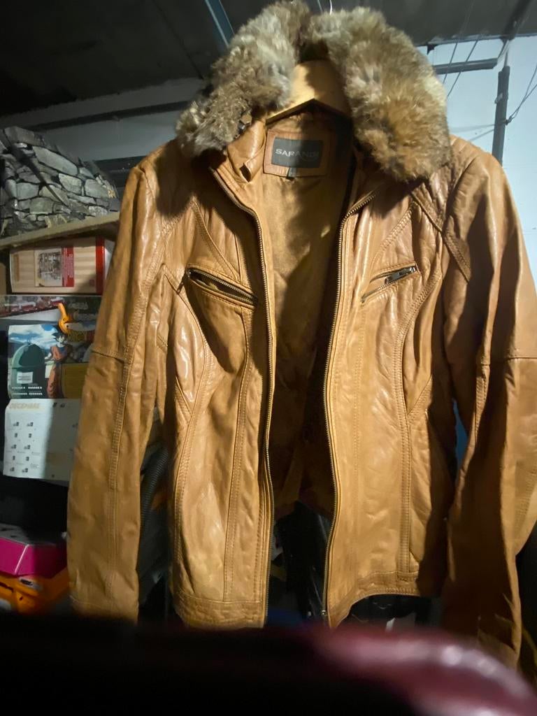 Lederen jas voor dames, Kleding | Dames, Jassen | Winter, Ophalen, Gedragen, Maat 42/44 (L)