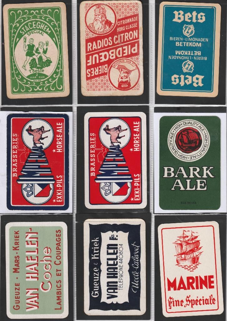 45  Kaarten  Théma BIER  BELGIE  - UITKIEZEN - 4 voor 2,45 €, Ophalen of Verzenden, Zo goed als nieuw, Speelkaart(en)