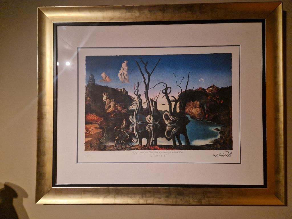 Salvador Dali " Reflection Of Elephants", Antiquités & Art, Enlèvement ou Envoi