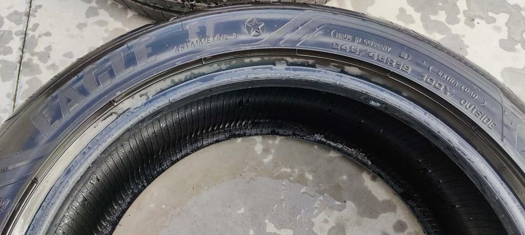 2x Goodyear Eagle F1 Asymetric 245/45/18 100Y BMW sterbanden, Ophalen, 18 inch, Band(en), Personenwagen