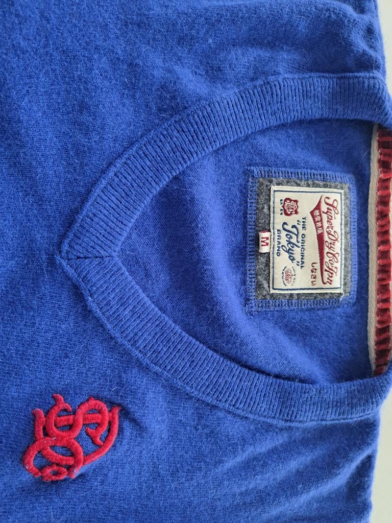 SuperDry v-hals pull in koningsblauw., Vêtements | Femmes, Pulls & Gilets, Taille 38/40 (M), Superdry, Comme neuf, Enlèvement