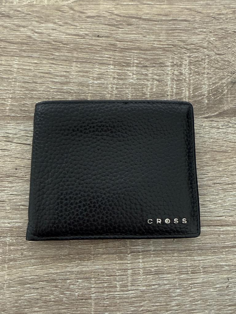 cross portefeuille voor heren, 100% leer, nieuw, Handtassen en Accessoires, Portemonnees, Zwart, Nieuw, Leder, Ophalen