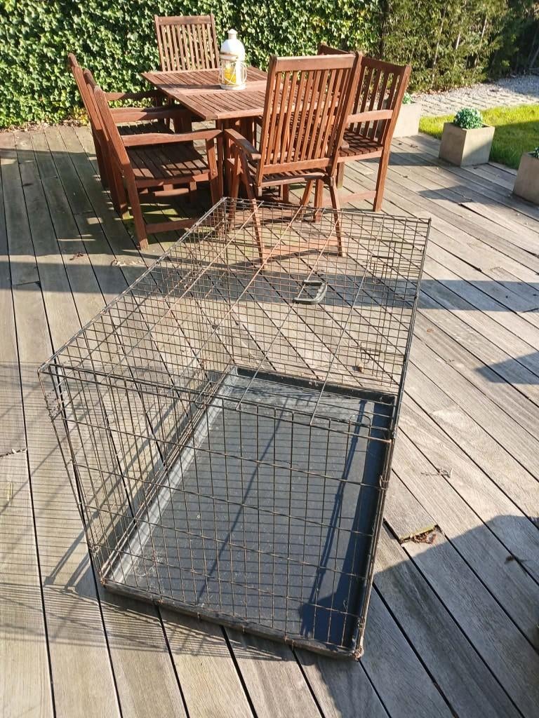 Grote hondenbench metalen kooi 107 L, 71 B, 78 H 2 deuren, Ophalen, Gebruikt