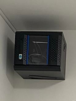 10 inch 4U Patchkast met glazendeur, Ophalen, Zo goed als nieuw, Glas, Plaatstaal