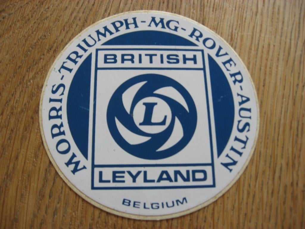 Autocollant British Leyland Belgium Morris Triumph MG Rover, Enlèvement ou Envoi, Neuf, Voiture ou Moto